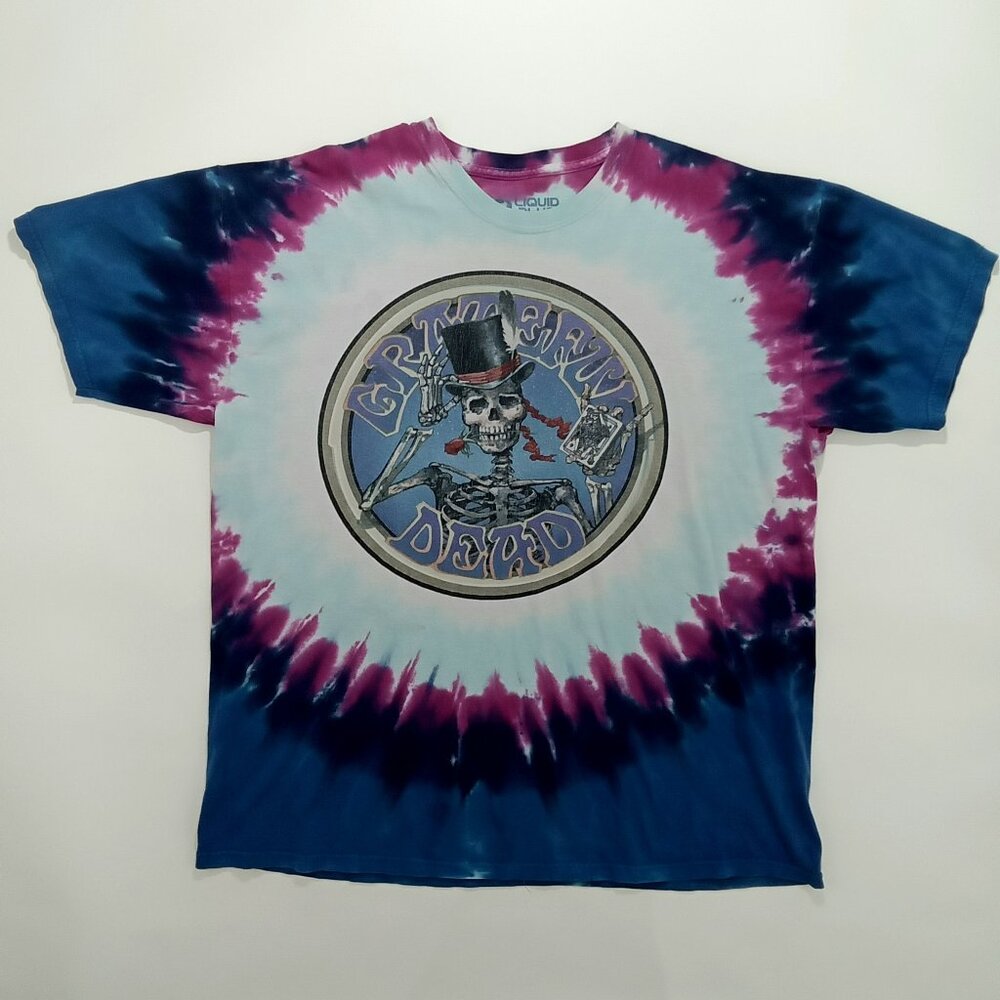 Liquid Blue Grateful Dead Tie Dye T Shirt Size:2XL